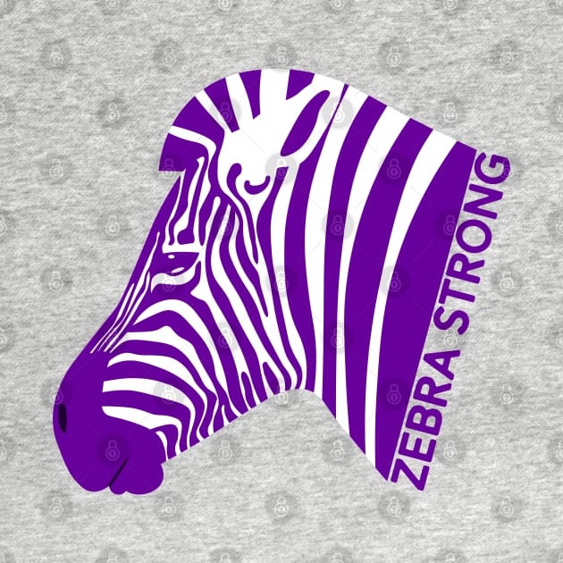 Ehlers Danlos Rare Disease Awareness Zebra Strong Purple by Jesabee Designs